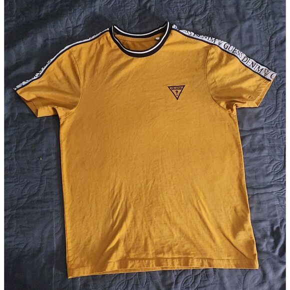 GUESS Los Angeles Mustard Yellow Logo T-Shirt (Size S) - Picture 1 of 5